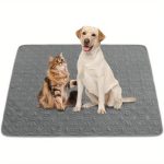 Anti-Slip Dog Bed Mat - Plush Pet Bed Cover with Cute Cat & Dog Design, Non-Slip Base for Sofa, Car, and Furniture, Durable Pet Protection, Pet Bed for Dogs, Sofa Pet Cover, Playful Pet Design, Soft Texture Mat