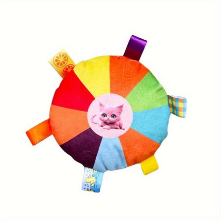 Squeaky Chew Toy for Puppies - Soft Plush Flying Disc Dog toy with Pull Tabs, Interactive Teeth Cleaning Chewer, No-Toxic Fabric for Teething, Fetch & Tug-of-War - All Breeds & Sizes (Puppies & Adult Dogs) - Birthday Party Decoration Idea - Vibrant Pink i