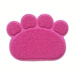 Paw-Shaped Non-Slip Mat for Dog & Cat Food & Water Bowls - Durable, Easy-Clean Polyester/Rubber Pet Mat with Cute Paw Design, Perfect for Puppies & Kittens, Pet Mat for Food And Water, Playful Pet Accessory, Textured Surface