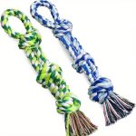 Dog Rope Toys 2 Nearly Indestructible Dog Toys Dog Toy for Medium to Large Breed Dental Cleaning Chew Toys Dog Tug Toy for Boredom Dog Teething Toys Dog Rope Toy for Aggressive Chewers